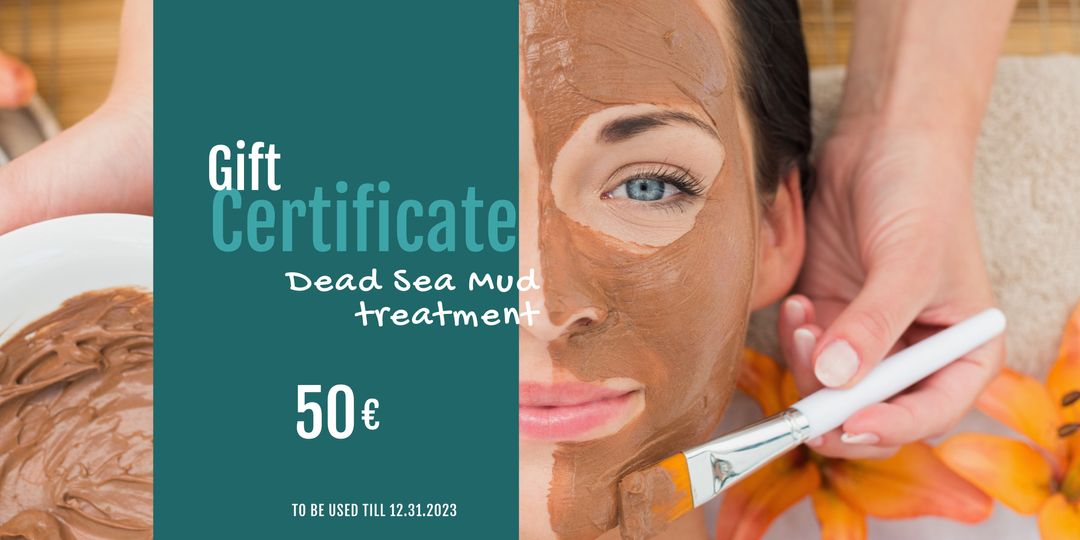 Spa Gift Certificate with Dead Sea Mud Treatment Value - Download Free Stock Templates Pikwizard.com