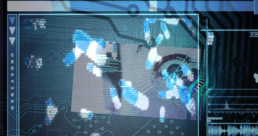 Futuristic Holographic Interface Showing Abstract Data and Innovation