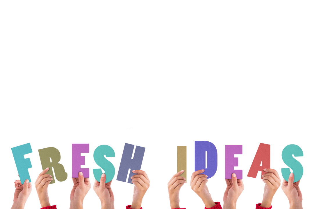 Transparent Hands Lifting Up Fresh Ideas Concept