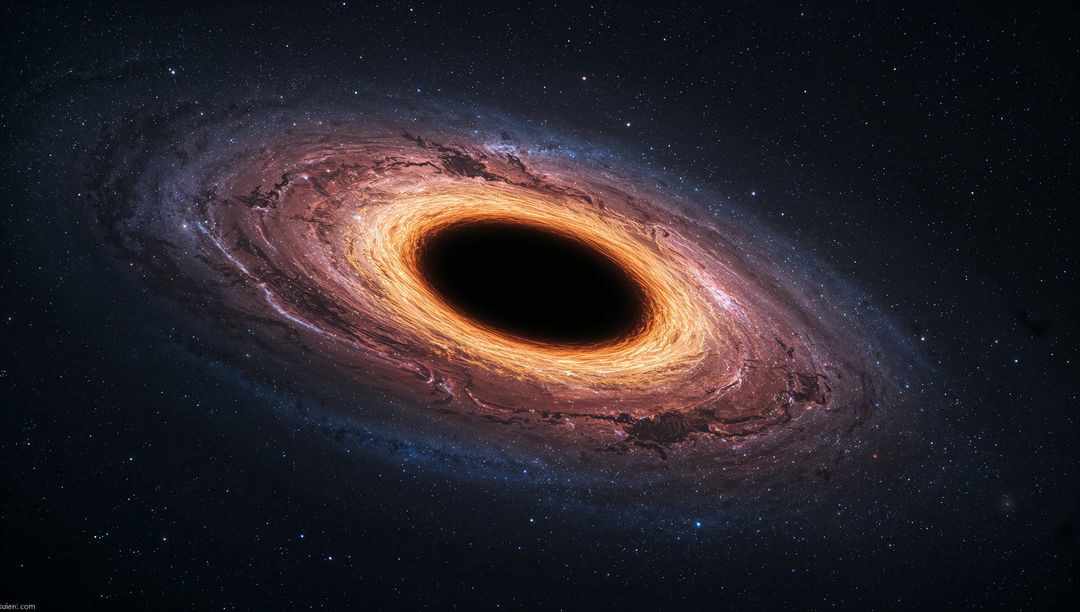 Glowing Accretion Disk Around Mystical Black Hole in Deep Space