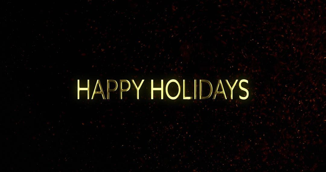 Glowing Happy Holidays Message with Sparkling Particles