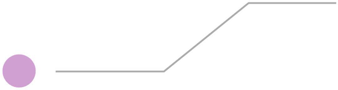 Purple Circle with a Curved Transparent Line Vector Illustration