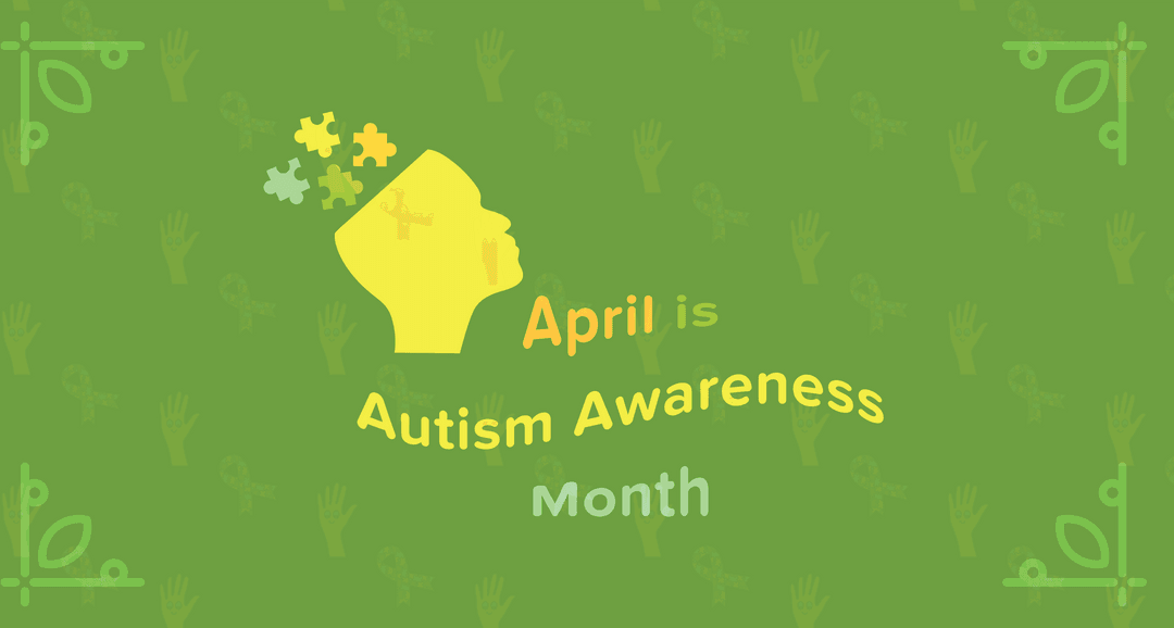 April is Autism Awareness Month Illustration Design on Transparent Background
