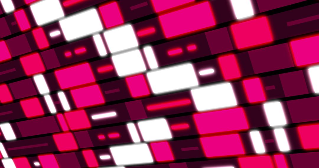 Dynamic Pink Rectangles Digital Abstract Art