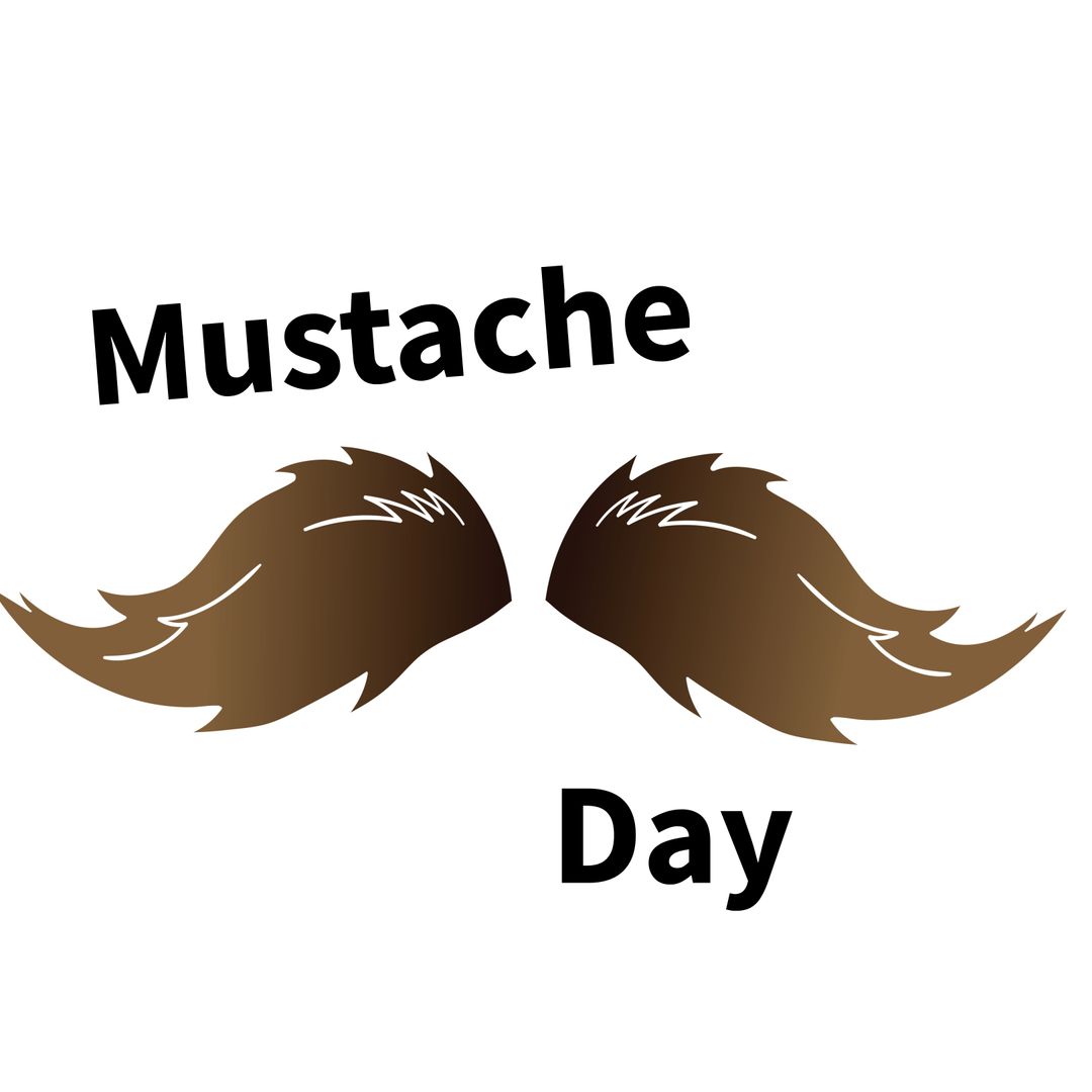 Mustache Day Graphic Celebrating Facial Hair Flair