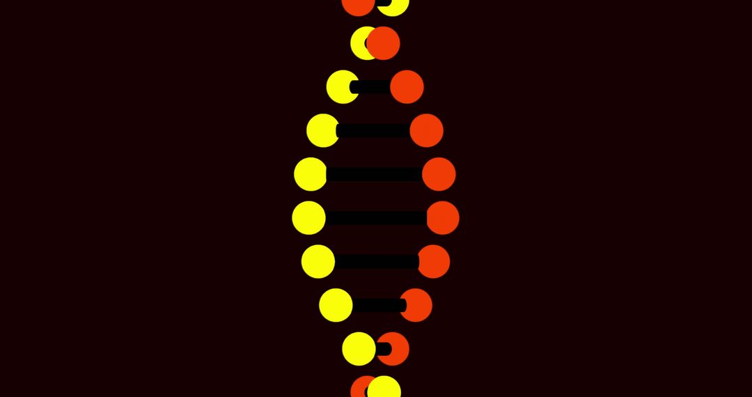 Colorful Abstract DNA Helix Representation on Dark Background