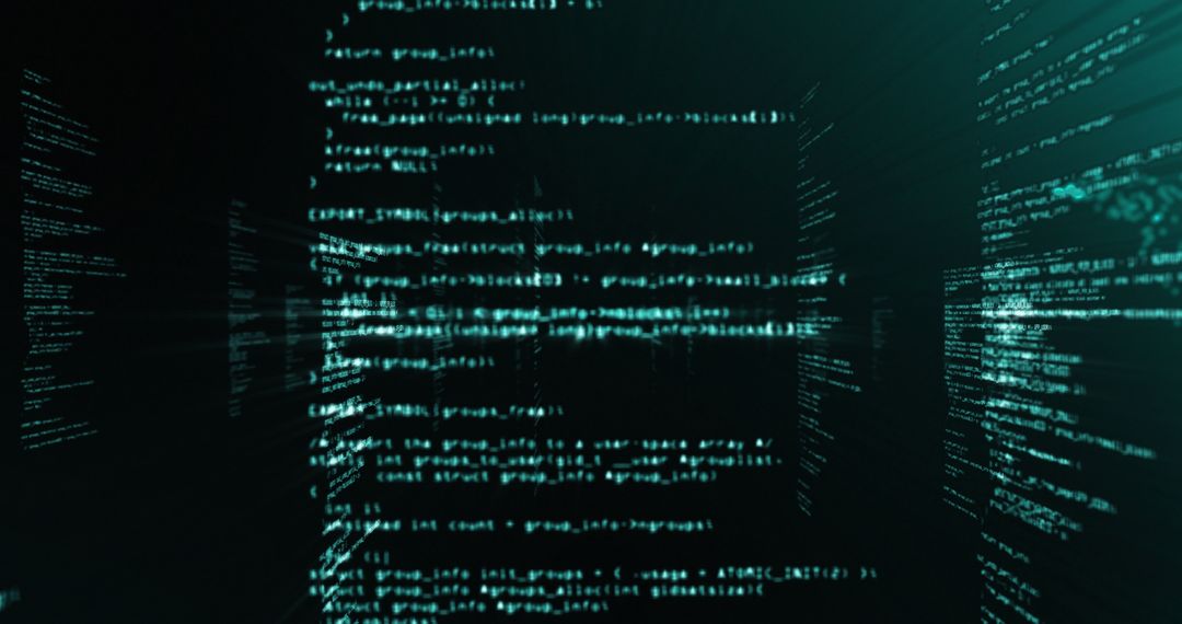 neon digital code in virtual space with data streams - Free Images, Stock Photos and Pictures on Pikwizard.com