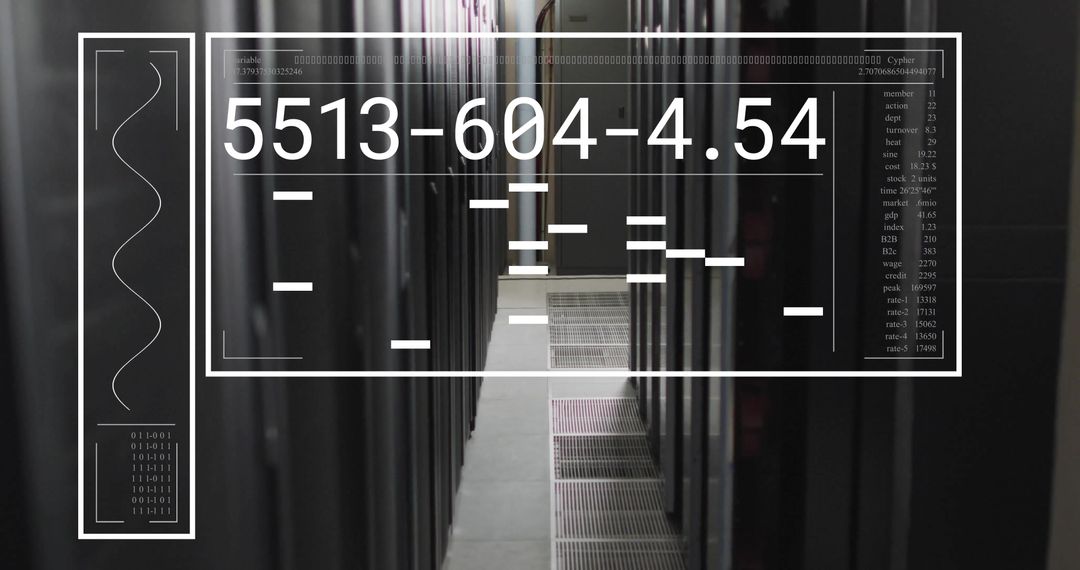 Digital Interface Display in Modern Server Room