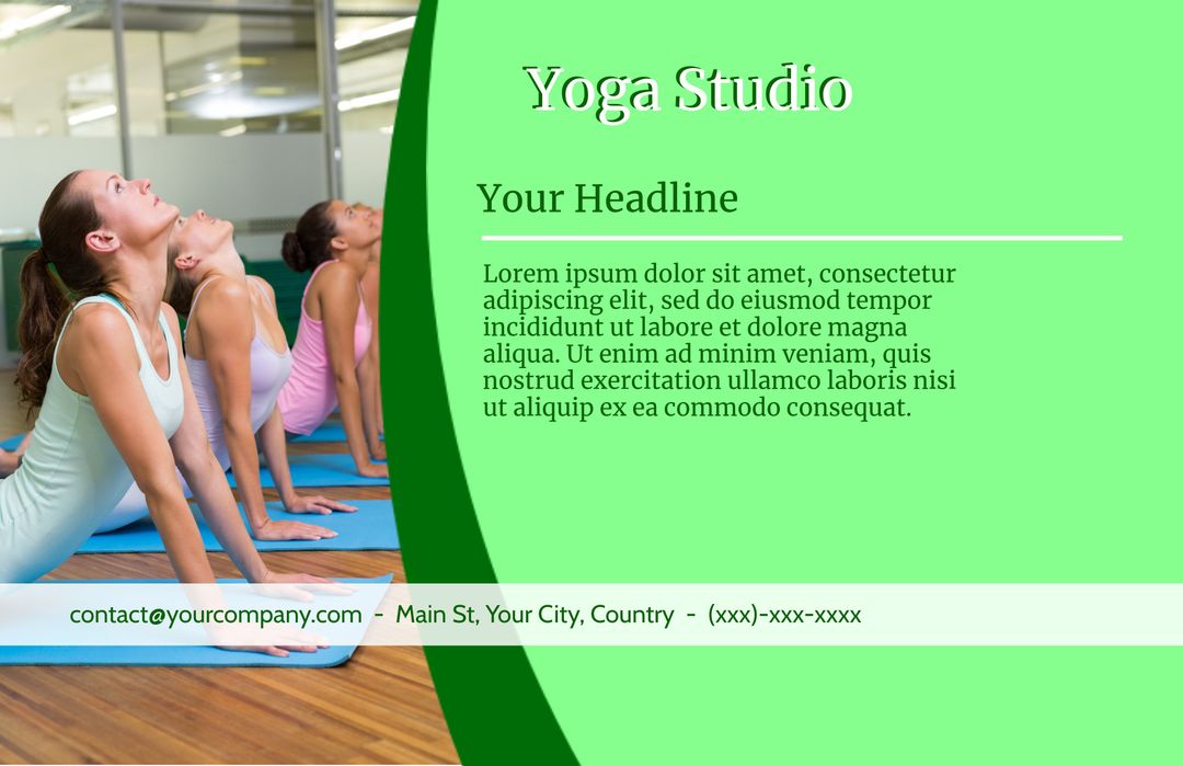 Yoga Studio Promotional Template for Relaxation and Wellness Workshops - Download Free Stock Templates Pikwizard.com