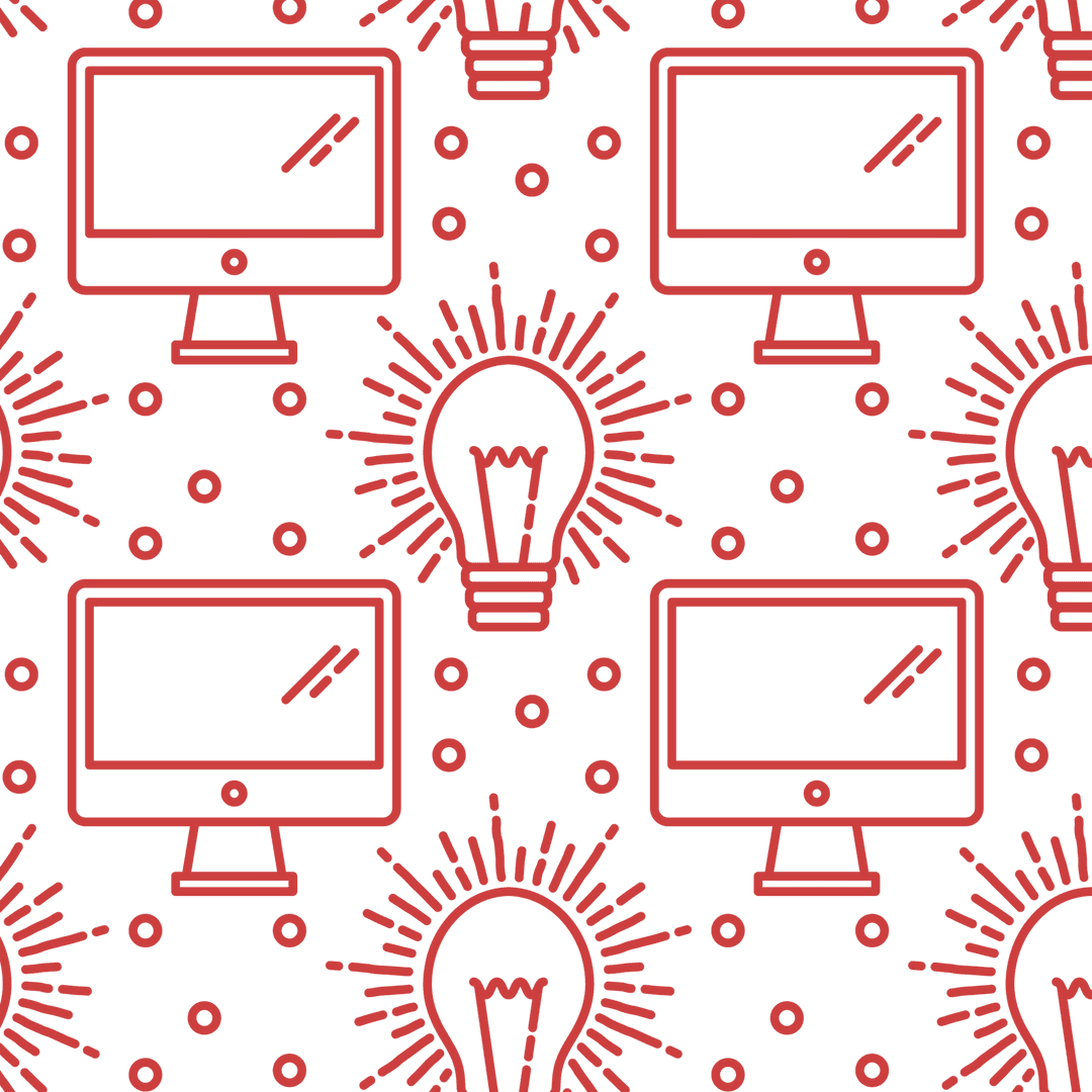 Seamless Pattern of Computers and Lightbulbs on Transparent Background - Download Free Stock Images Pikwizard.com