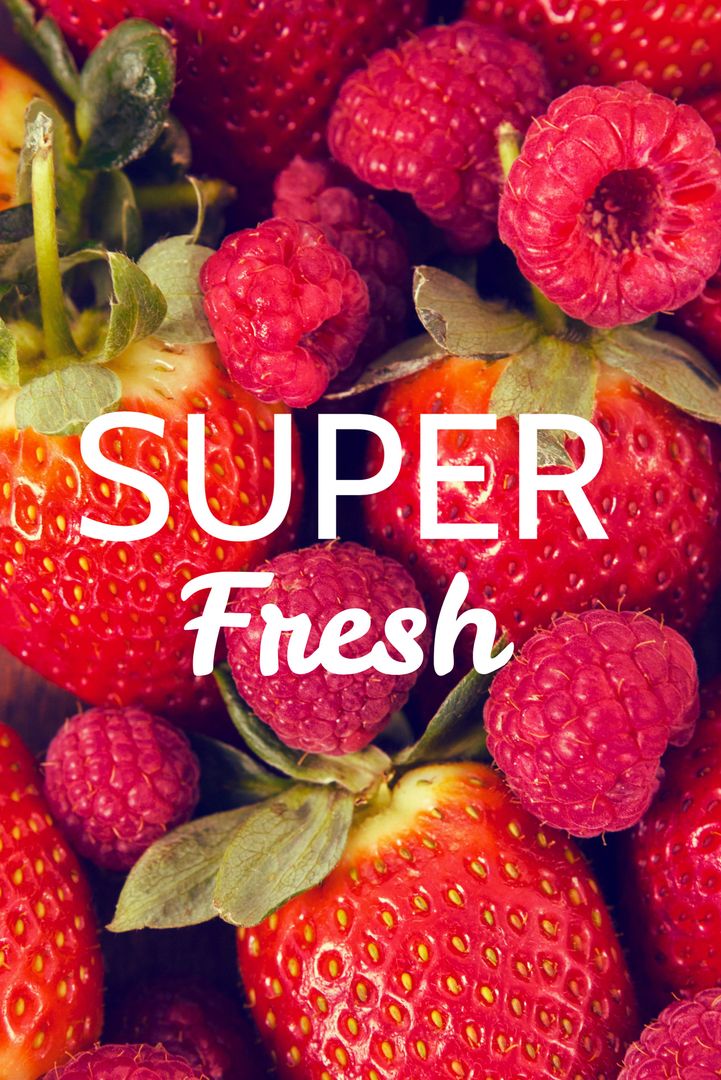 Super Fresh Strawberries and Raspberries for Healthy Eating - Download Free Stock Templates Pikwizard.com