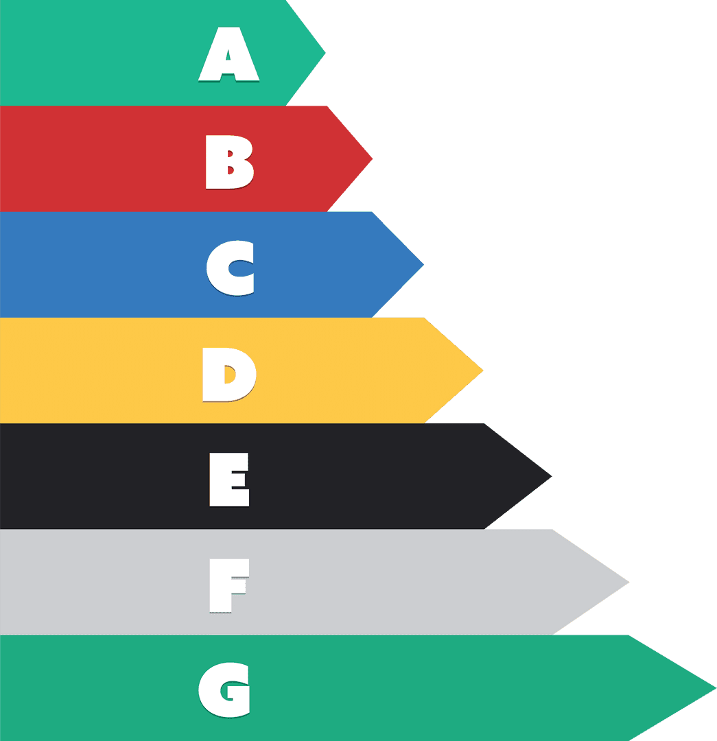 Colorful Letter-Arrows on Transparent Background Vector