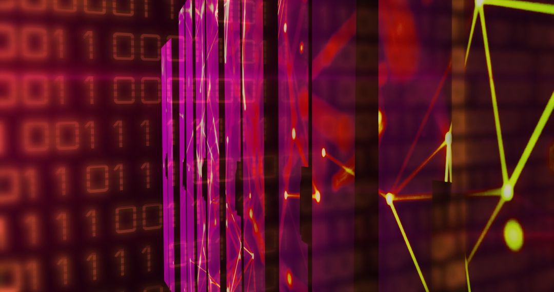 Abstract Digital Data Network with Binary Code