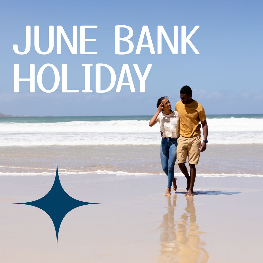 Young Couple Strolling on Beach During Summer Getaway