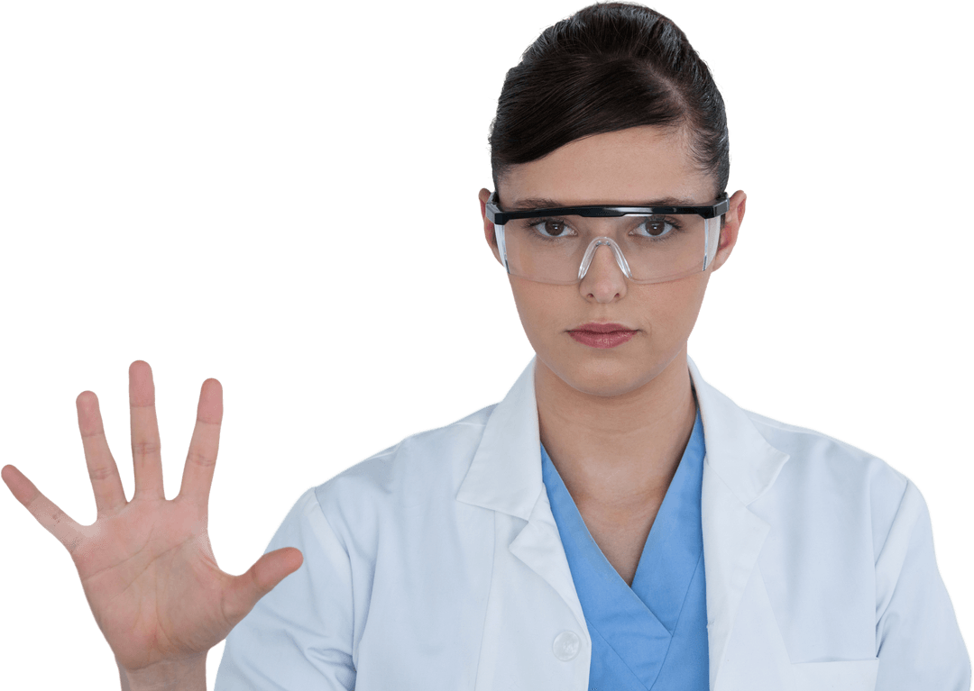 Transparent Doctor Gesturing Technology Concept