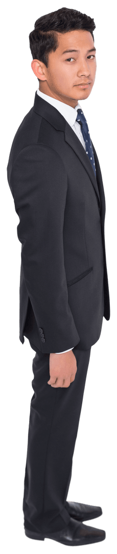 Confident Businessman in Neat Suit with Transparent Background