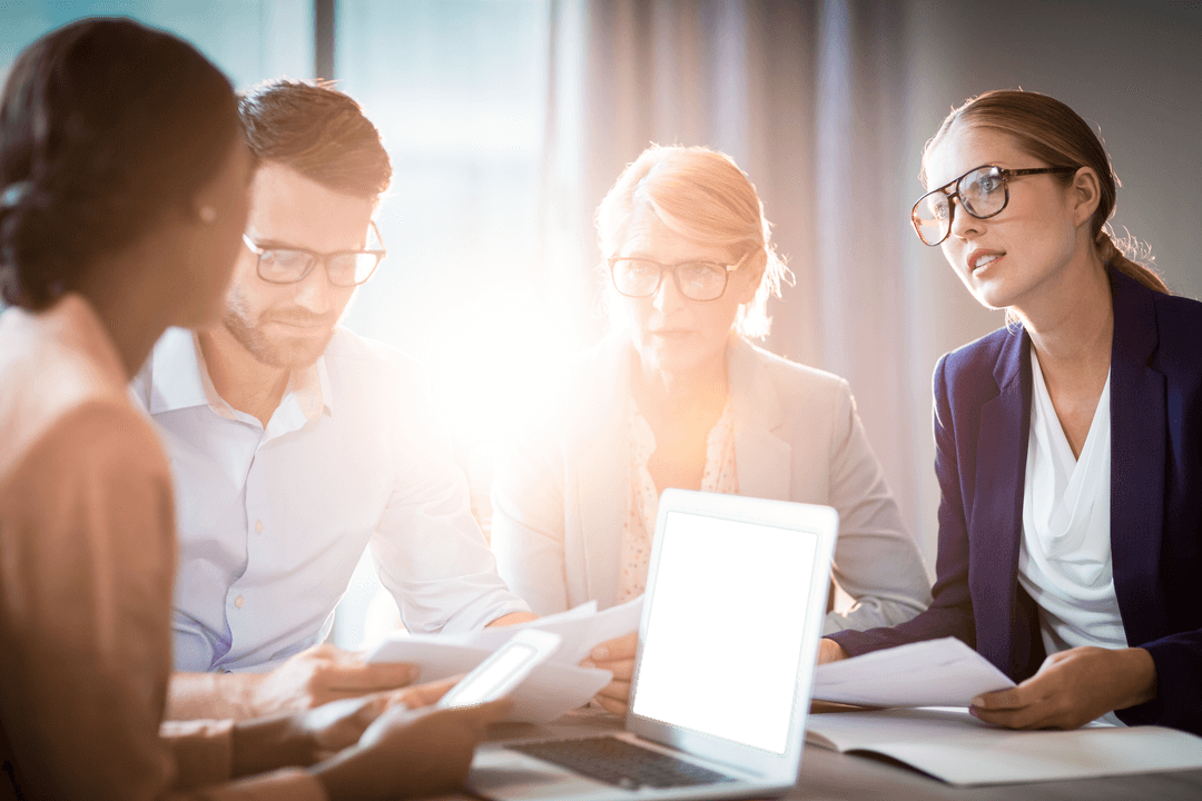 Transparent Team Collaboration in Modern Business Office