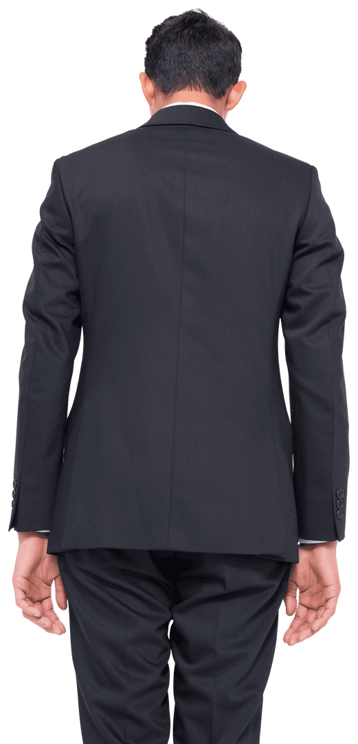 Transparent Businessman Facing Away Professional Attire