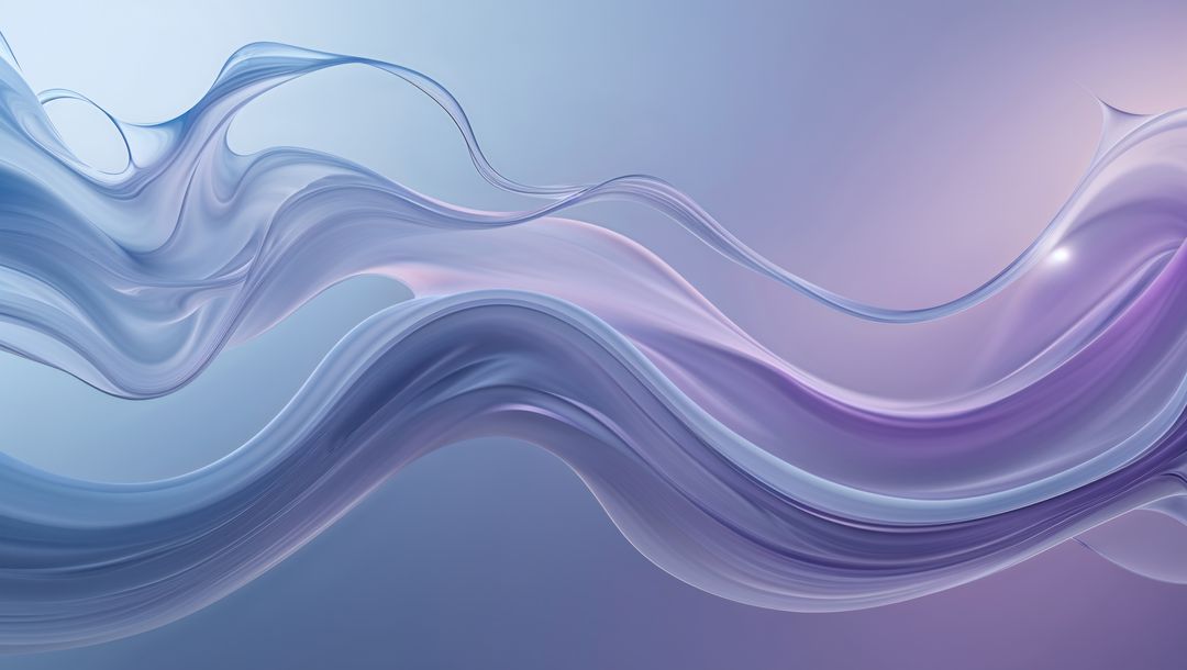 Elegant Flowing Fluid Ribbons in Pastel Gradient
