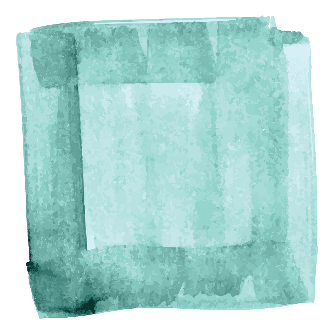 Aquamarine Transparent Abstract Rectangular Shape Illustration