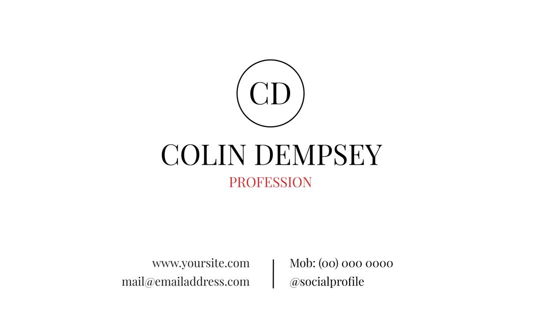 Minimalist Business Card Template with Professional Branding - Download Free Stock Templates Pikwizard.com