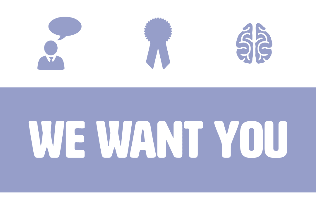 Digital We Want You Text on Transparent Background With Blue Icons