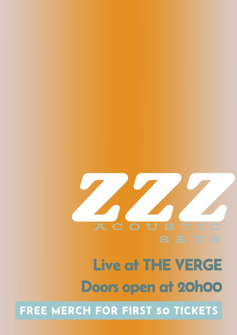 Acoustic Music Event Poster with Orange Gradient Background