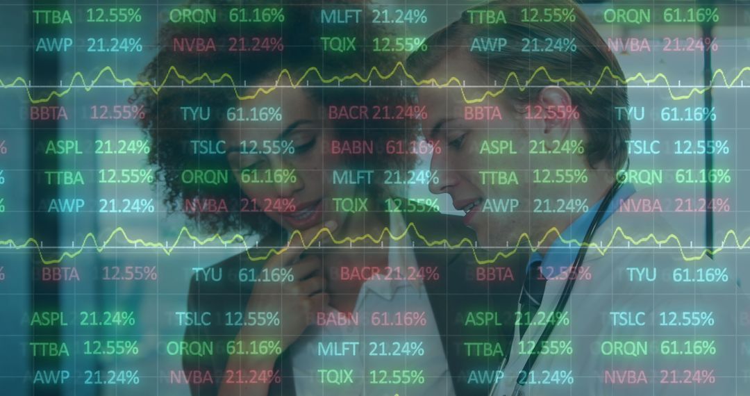 Diverse Doctors Analyzing Digital Health Data for Future Medicine