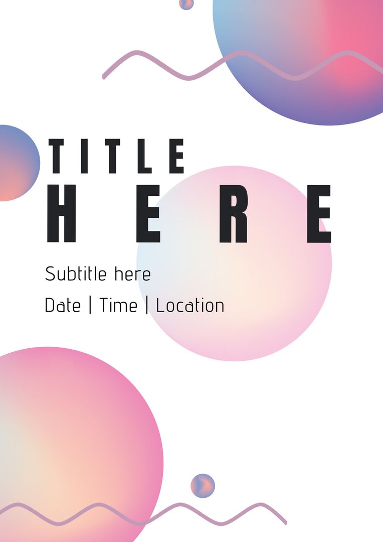 Modern Event Flyer Template with Abstract Spheres