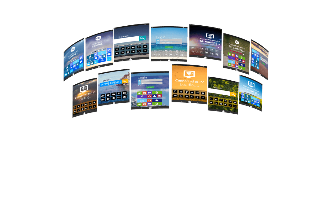 Transparent Digital Interfaces Overview with Multiple Displays Concept - Download Free Stock Images Pikwizard.com