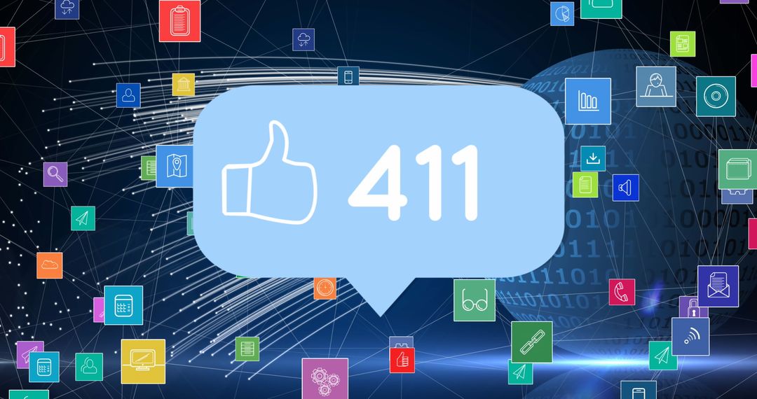 Digital Social Media Engagement and Data Processing Visualization