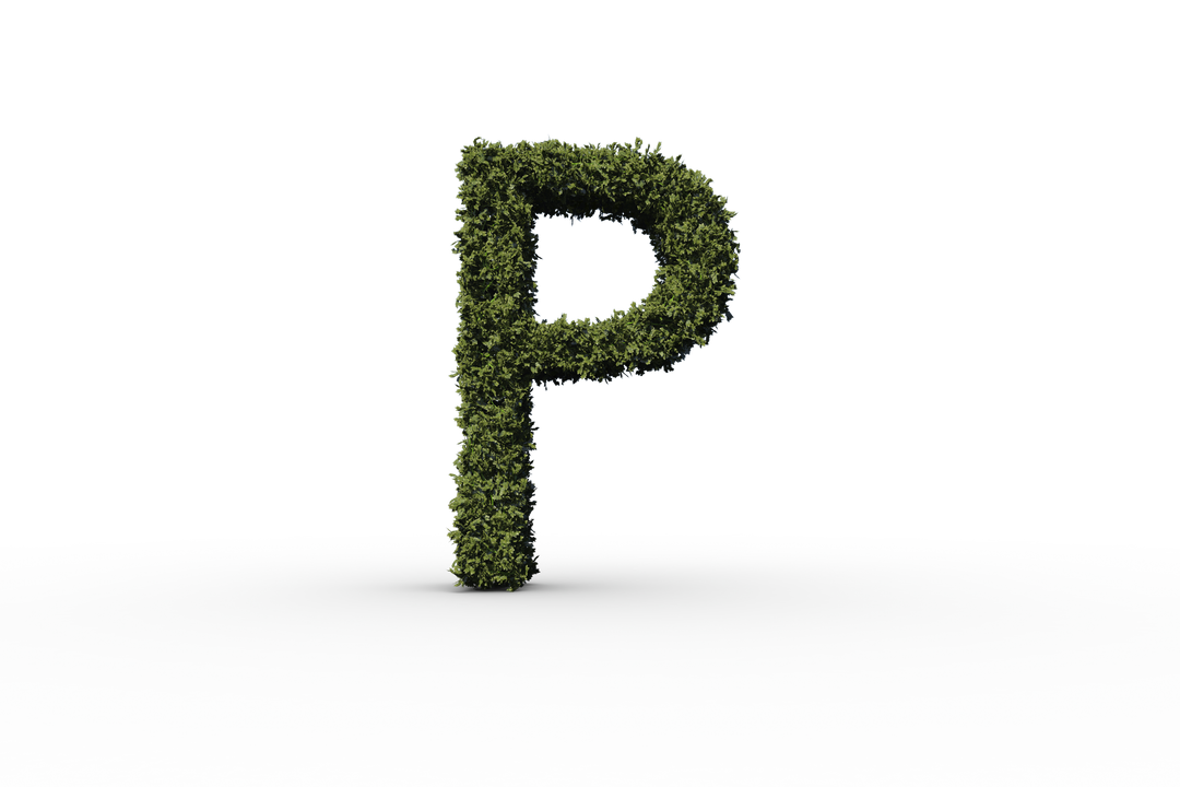 Green Leafy P Letter Symbol on Transparent Background - Download Free Stock Images Pikwizard.com