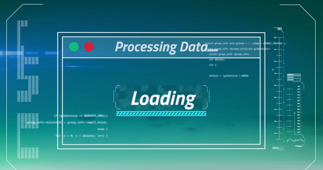 Digital Data Processing Interface With Loading Screen