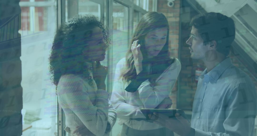 Collaborative Business Meeting with Digital Technology