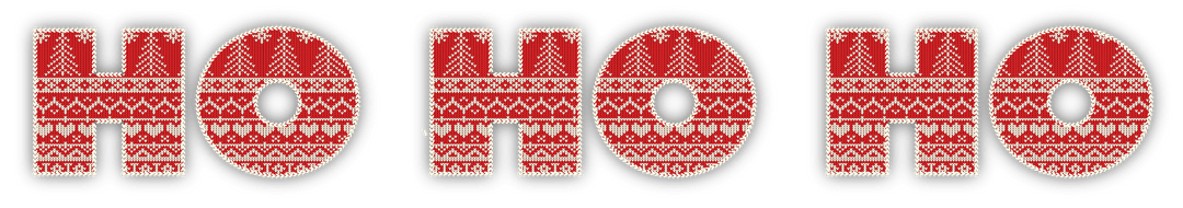 Transparent Christmas Patterned Ho Ho Ho Festive Banner
