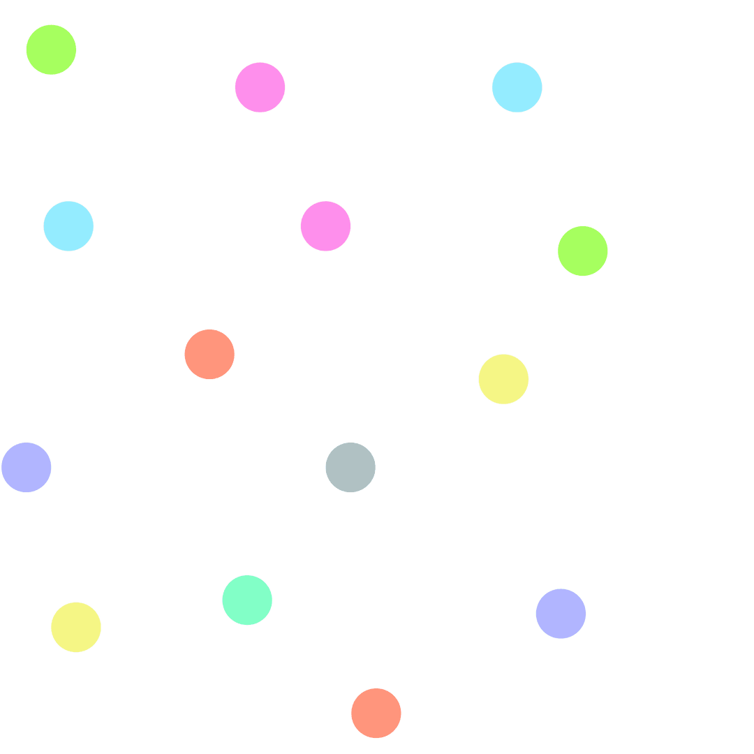 Colorful Circles Pattern on Transparent Background Vector Design