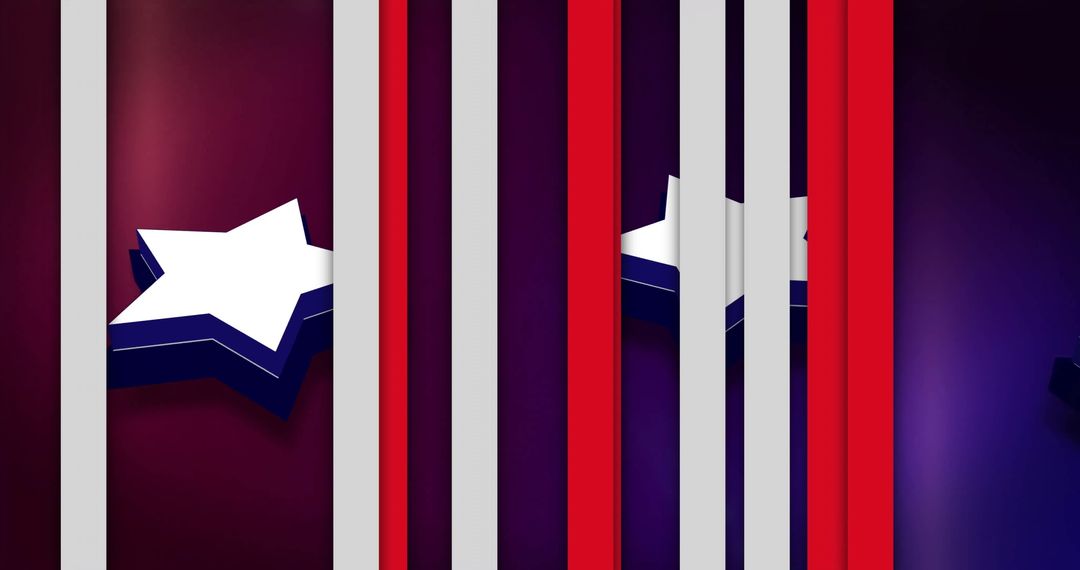 USA Flag-Inspired Abstract with Stars and Stripes