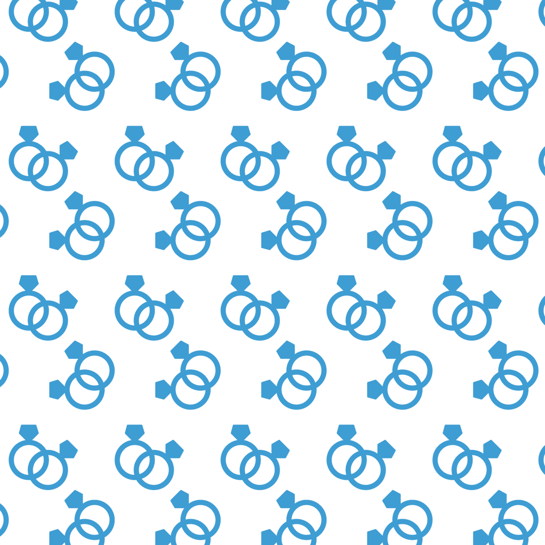Seamless Blue Rings Pattern on Transparent Background
