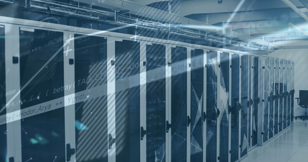 Modern Data Center With Advanced Server Cabinets and Cable Management