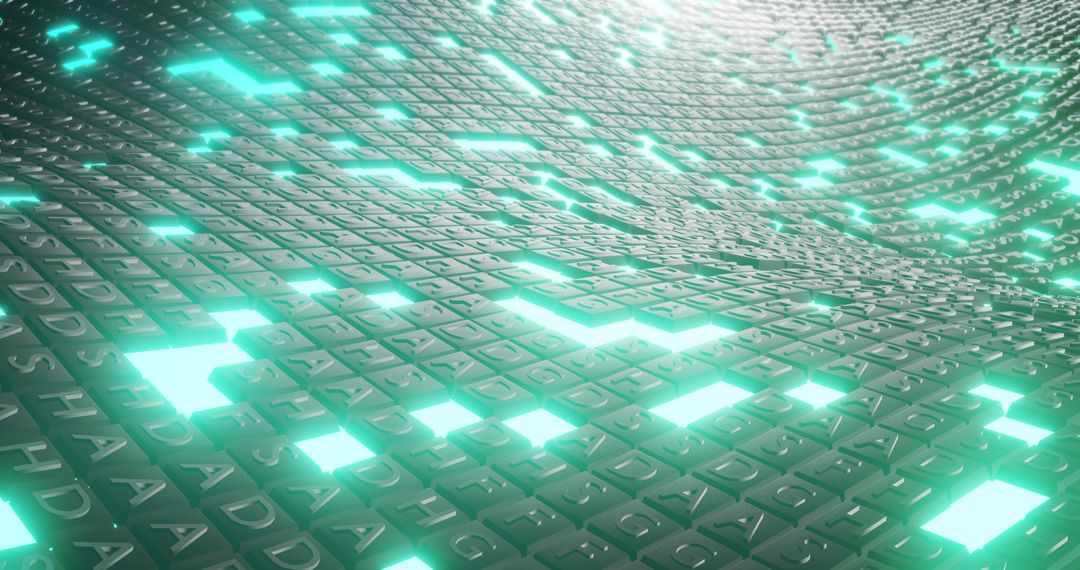 Digital Interface Concept with Moving Mosaic Paths