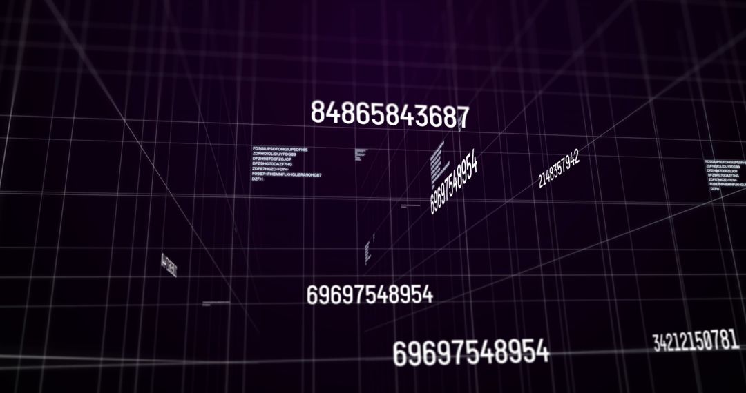 Digital Data Matrix with Floating Numerical Codes - Free Images, Stock Photos and Pictures on Pikwizard.com