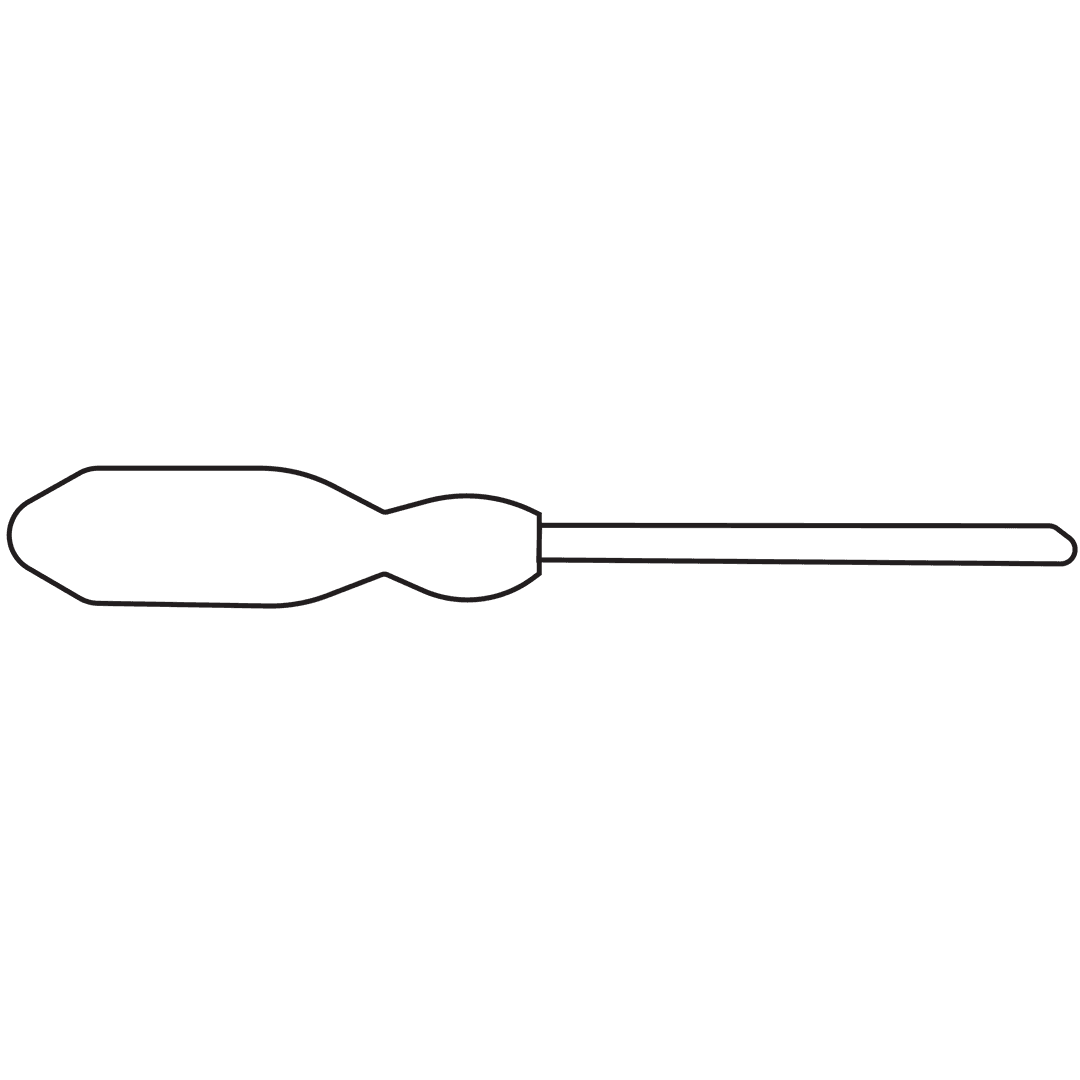 Screwdriver Symbol Silhouette on Transparent Background