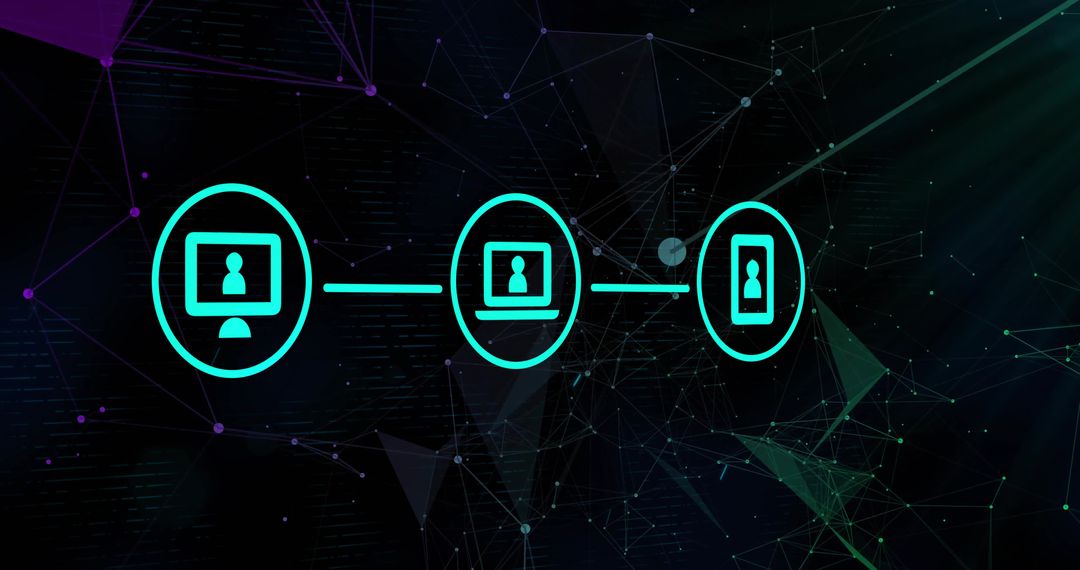 Abstract Network Communication Concept with Connected Devices