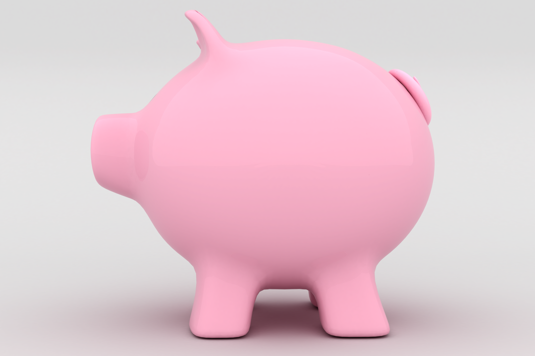 Glossy Pink Piggy Bank on Transparent Background for Financial Savings Concept - Download Free Stock Images Pikwizard.com