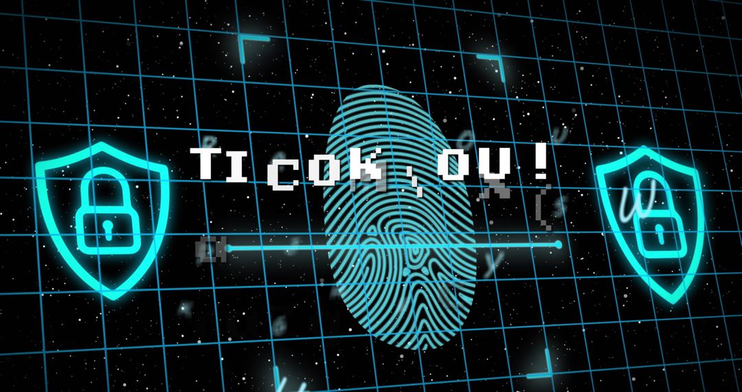 Cybersecurity Thank You Message with Digital Interface Design