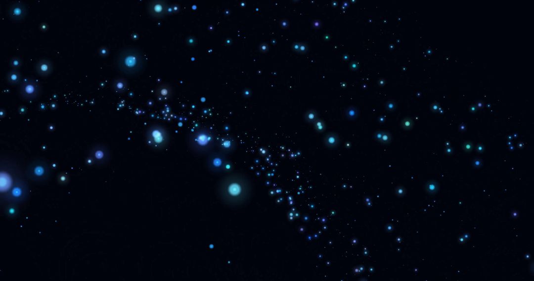 Glowing Blue Particles Forming Digital Network on Dark Background