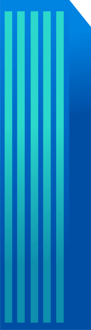 Flat Document Icon with Folded Corner and Blue Gradient