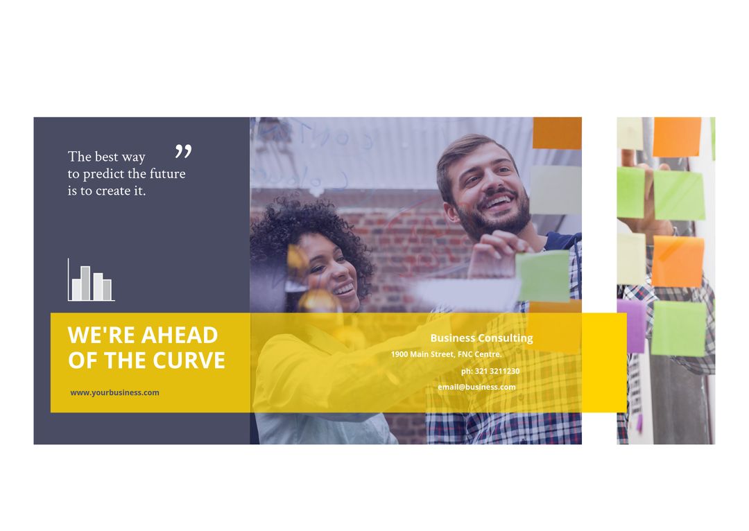 Consulting Service Promotional Template with Team Collaboration