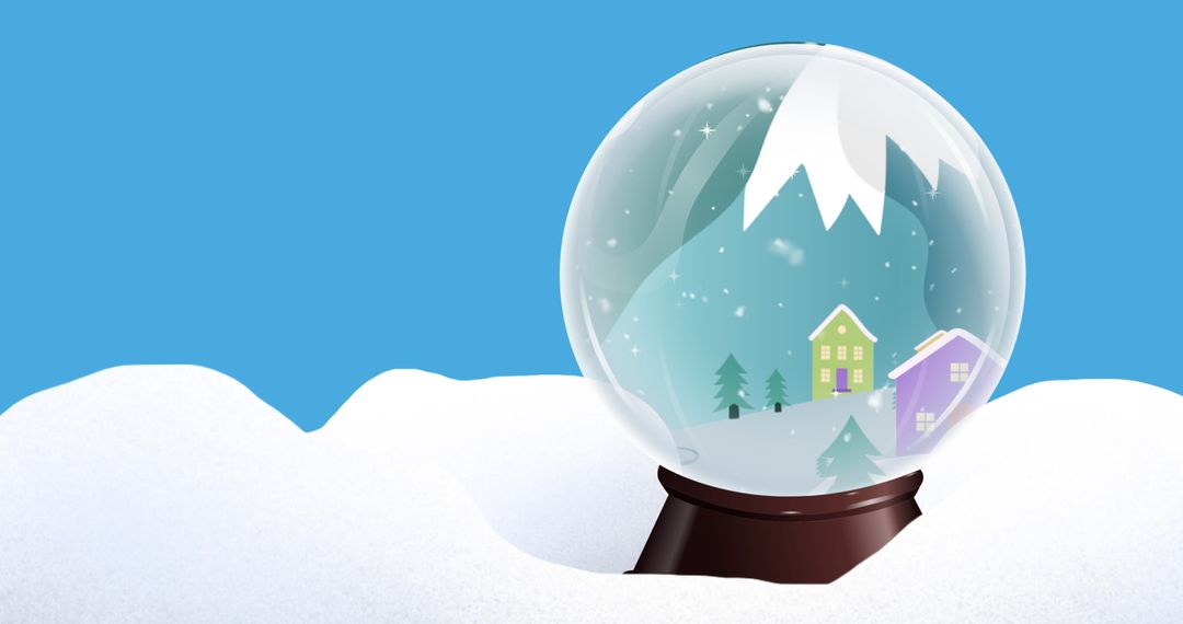 Festive Snow Globe Featuring Winter Wonderland Scene