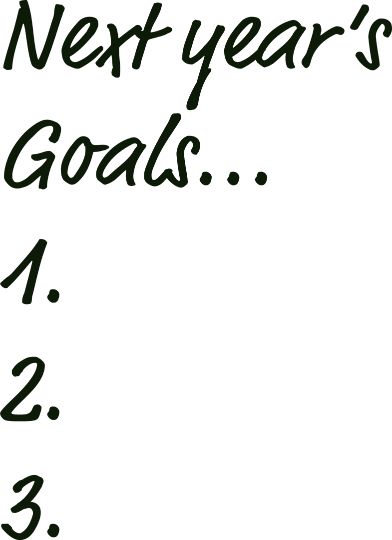 Transparent Next Year Goals Checklist for Planning